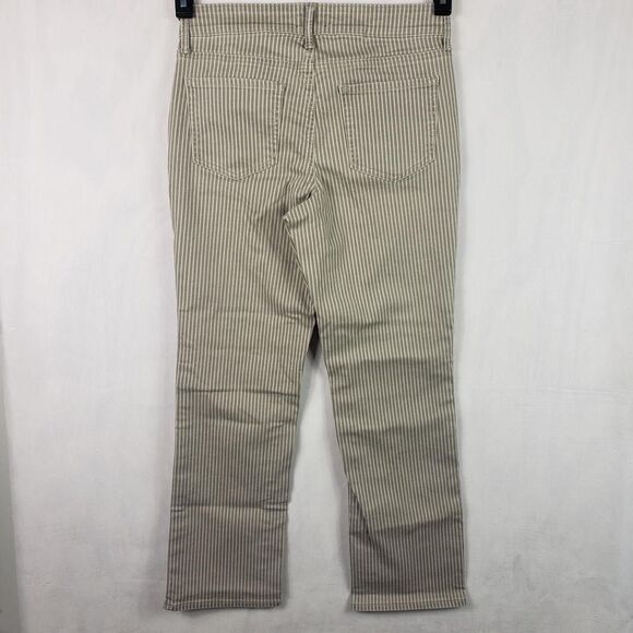 NYDJ Ellison Tall Jeans Womens 6T Beige Lodge Stripe High Rise Straight Ankle - Picture 6 of 16